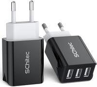 Usb Mains Charger 3 Ports Usb Wall Charger 2 Pack 15w/3.1a Universal Usb Adapter Compatible With Iphone 11 Xs Xr X 8, Huawei P20, Samsung Galaxy Note 8, S9, S8 Tablet