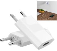 USB Mains Charger (5W 5V 1A), 2 Pieces Universal Adapter with USB C Plug for Phone, Pad, Smartwatch, Earphones ¿ White