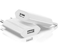 USB Mains Socket, (2 Pack) USB Charger Adapter for iPhone Samsung Xiaomi Smartphones, iWatch, Tablet, MP3, Camera, Power Bank, Universal, 5V 1A, No Cable