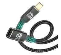 usb male femelle court 0.6M Compatible avec rallonge usb c Thunderbolt 5 usbc extender 240W Charge Rapide 80Gbps Transfert de Données et 16K/8K Vidéo cable prolongateur pour SSD,eGPU,Laptops,Display.