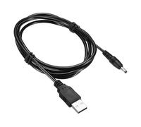 USB Mâle vers CC 3,5 x 1,35mm Mâle Alimentation Cordon 120cm Chargement Câble Prise pour Nuit luminaire Lampe Mini Ventilateurs, Noir Paquet de 1