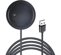 USB Microphone,Desktop Computer Microphone,USB Conference Microphone with Mute Key,360° Omnidirectional Capacitor Laptop Microphones Plug & Play (No High-Per)