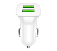 USB Mini Car Charger - 5V 3.1A Square Lighter Adapter | USB Fast Charging Ports, Compact Square Flush-Fit Profile, 5V 3.1A Total Output, Built-In Over-Current & Over-Heat Prote