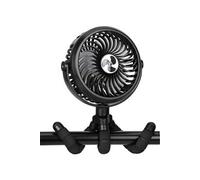 USB mini ventilateur de bureau Trixes 10W avec 3 options de vitesse (noir) noir G