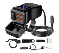 USB Motorcycle QC3.0 Fast Adapter Waterproof Voltmeter - Moto Accessory Riders