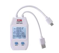 USB Multi Testeur, UNI-T UT658 DUAL USB Power Meter Testeur de Tension Actuel Moniteur Courant et Tension Numérique Vitesse de Test des Chargeurs, Cables, écran LCD avec Stockage de Données
