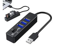 USB Multiport Adapter, High Speed Data Transfer, Compact Design, 4 USB 3.0 Ports, Excellent for Connecting Camera, Card Reader, and Other Peripherals to Laptops