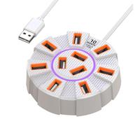 USB multiport USB, rallonge de port USB, hub de port USB pour ordinateur, 3.0 4K, répartiteur USB 5 Gbps haute vitesse, adaptateur répartiteur USB 3.1, lecteur