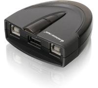 USB Partage d'imprimante,adaptateur de commutateur USB 2.0 à 2 ports avec indicateur LED,Plug and Play,aucune alimentation externe nécessaire