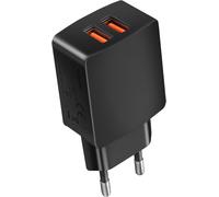 Usb Plug, 5v/2.1a Usb Mains Charger, 10.5w Dual Port Adapter, Compatible With Phones Such As Iphone, Samsung A12/A22, Redmi, Oppo, Nokia, Motorcycle, Huawei And More Devices - Black