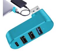 USB Port Splitter, 4-Port Cord 3.0 Hub, Rotatable Flash Drive Expander, High-Speed Multi Adapter, Drive Splitter Station for Laptop, Car, Compatibility, Plug-and-Play, 1 Piece