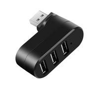USB Port Splitter - USB Splitter Flexible Rotation Design with 3 USB Ports, USB Splitter USB Expander | USB Hubs Portable Lightweight for Cell Phones Digital Cameras HD Cameras Digital Camcorders