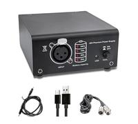 USB Power 48V Power Adapter with Charging Cable and Shielded Data Line for Professional Recording Gear Microphones Accessories Kit