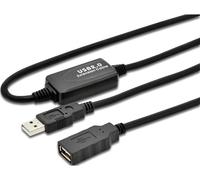 USB Rallonge [1X fiche mâle A USB 2.0 - 1x fiche femelle A USB 2.0] 10 m noir Digitus