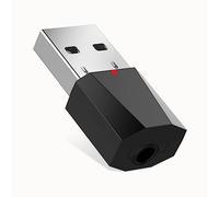 USB Récepteur Bluetooth 5.1, Jack Adaptateur Bluetooth Audio sans Fil de Voiture avec Câble AUX 3,5 mm pour Autoradio Enceinte Haut Parleur Amplificateur, Appel Mains Libres