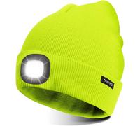 Usb Rechargeable 8 Led Bonnet Chapeau, Lumineux Casquette Éclairage Et Clignotant Alarme Led Mains Libre Lampe De Lampe Frontale Tricoté Bonnet Unisex Hiver Chaud Sport Knit Cap Chapeau