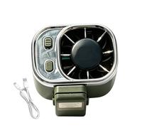 Usb Rechargeable Waist Fan, Portable Clip on Personal, 6.6x5.5x7cm/2.6x2.17x2.76 Inches, with Cooling Device, Retro Mini Handheld Air Blower Design, Free Wearable Cooling Fan for Travel Outdoor Work