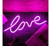 USB rose LOVE LED néon mural, néon signe veilleuses néon lumière néon pour fête bar gaming chambre chambre mur déco, anniversaire enfants