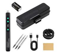 USB Soldering Iron Kit with K.3C.B Soldering Tip Smart Temperature Control Fast Heat Portable Solder Iron Repair Tool A