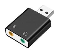 USB Sound Adapter, 3.5mm Audio Adapter, 1.69x0.98in Output, Plug and Play Sound Card for Laptop, Desktop, Accessories, Home, Workplace Or Entertainment