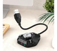 USB Sound Card - Type C External Soundboard | 3.5mm Jack USB Headset Adapter for Volume Control, Microphone, Speaker, Studio, Home, Guitar, Music Recording, Streaming, Games