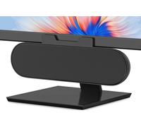 USB Speaker, PC Speaker for Portable Monitor, Mini Soundbar with Clip for Laptop, Desktop, Phone, Tablet - Plug & Play (Black)