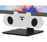 USB Speaker,PC Speaker for Portable Monitor,Mini Soundbar with Clip for Laptop,Desktop,Phone,Tablet-Plug & Play (White)