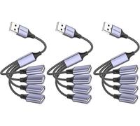 Usb Splitter, 4 In 1 Usb Cable,Usb Hub Usb To Usb Adapter,Multi-Socket Usb Splitter,Usb To 4 Usb Female Cable Converter Multi Usb Ports Usb Usb Power Extension Cord For Pc/Car/Lapt[ZHUJ3644]