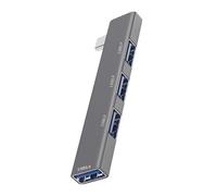 USB Splitter - 4 Port USB 3.0 Hub Type-C Adapter | Aluminum Alloy Laptop Mulтi Interface Expansion Dock - Slim Portable High Speed USBHub Splitter for PC Mâc Device Access