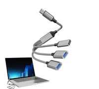 USB Splitter Cable - 3-Port Extension Adapter, 1FT Multiport Data and Charging Hub, Compact Cord for PC, TV, Laptop, Desktop Accessories and Peripheral Devices, Optimized Device Compatibility