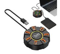 USB Splitter Cable - Multiport Expander USB Adapter Data USB Hub Splitter, Pratique Accessory, Portable, Multi-Functional with Colorful Lights for Keyboard, Flash Drive