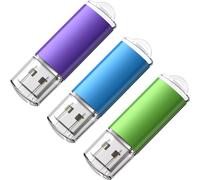 USB Stick 16 GB Set of 3 Large Capacity USB 2.0 Flash Drive Storage Disk Memory Stick for Windows, PC, iPad, Recorder, Linux