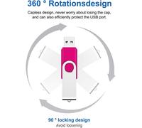 USB Stick,2 GB USB Stick, USB Stick,Pack of 10 Memory Stick 2.0 Flash Drives Rotating External Storage Disk