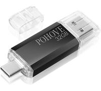 USB Stick 32GB,OTG USB C Flash Drive 32GB Mini USB 32GB 2 in 1 Type C Pen Drive 32GB for Huawei,Xiaomi,Oneplus,Smartphones with USB C,Matebook,PC,Tablet etc. (Black)