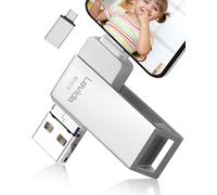 USB Stick 512GB for Phone, USB C Door, Photo Stick, External Memory Stick Extension for Android Phone, iOS Phone, Laptop, Videos/Photos/Documents, Silver