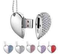 USB Stick,Premium Waterproof USB 2.0 Flash Drive,8 GB/16 GB/32 GB USB Flash Drives Type Heart Diamond Data Storage High Speed Memory Stick Pendrive.[E19]
