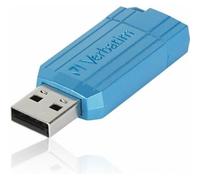 USB-Stick - Verbatim - PinStripe - 128 Go - USB Type-A 2.0 - Bleu