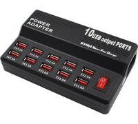 USB Super Fast Charge HUB10 12A Station de charge intelligente Chargeur USB Tablette mobile Chargeur numérique Règlement européen
