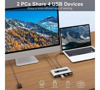 USB Switcher Printer Sharing USB3.0 Two-Input and Four-Output 2 Computers Share 4 USB Devices