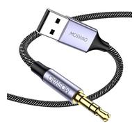 USB to 3.5mm TRS Audio Adapter 1M USB to 3.5mm Aux Stereo Audio Cable,Nylon Braided USB to Auxiliary Converter for Computer (Does Not Support Charging)