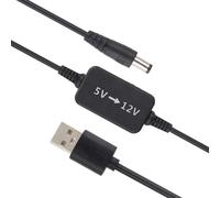 USB to DC 12V Voltage Converter Cable (5.5 x 2.1mm Connector) Transformer and Power Adapter 1.5m (5V-12V) Charging Cable