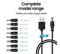 USB to DC 5.5*2.1mm Cable Boost Converter Step-up Cord USB A Male to 3.5 Jack Connector DC 5V for MP3 Camera Power Bank Scanner 5V 11PLUG