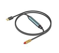 USB to Optical Audio Adapter USB A to Fiber Optic Audio SPDIF Port Connection Audio Converter Cable