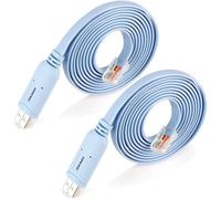 USB to RJ45 Console Cable 2pack,Essential Tool for Cisco,NETGEAR,Ubiquiti,LINKSYS,TP-Link Routers/Switches Connection,Compatible with Windows,Mac,Linux Laptops