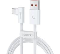 USB to USB C Angled Cable 66 W 1.5 m Braided Type C Fast Charging Cable Compatible with Samsung Galaxy, Huawei Mate 60 Pro/Pro+/Mate 50, Honor 70 Pro/Pro+/70/60, Xiaomi 14/14 Pro