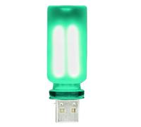 USB Touch Control LED Night Light, Frosted Glass Bottle Design, ABS and Iron Decorative Atmosphere Lamp, Ideal for Home Decor, Soft Lighting for Bedrooms and Living Rooms, 2.52x0.87x0.87 Inches