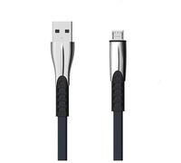 USB TYP-C CABLE 2.4A BLUE FLAT 2400mAh QUICK CHARGER QC 3.0 1M POWERLINE SMS-BW02 - METAL PLUGS