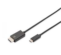 USB Type-C adapter cable, Type-C to HDMI A M/M, 5.0m, 4K/60Hz, 18GB, bl, gold