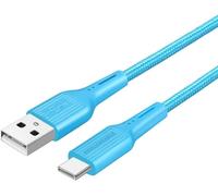 USB Type C Cable, Nylon Braided Fast Charging and Sync Compatible with Samsung Galaxy S20/10/9/8, Huawei (2M, Blue)