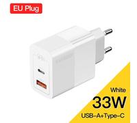 USB Type C chargeur rapide 30W QC PD 3.0 double Port Mini adaptateur Portable pour IPhone 16 15 14 IPad Xiaomi chargeurs muraux rapides Type-C